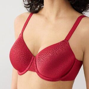 Wacoal Bra Back Appeal T-Shirt Bra Underwire Regina Red Size 34C NWT NEW